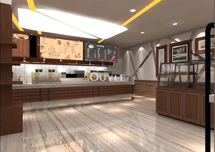 Cafe Interior Design Bar Table Display Coffee Shop Customized