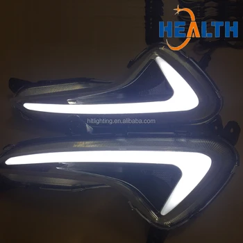 Dual Color Led Drl Fog Lights For Hyundai Accent Verna Solaris Car Dual Color Led Drl Fog Lights For Hyundai Accent Verna Solaris Car Accessories