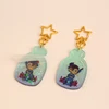 Custom acrylic charm printing the stars holographic key chain