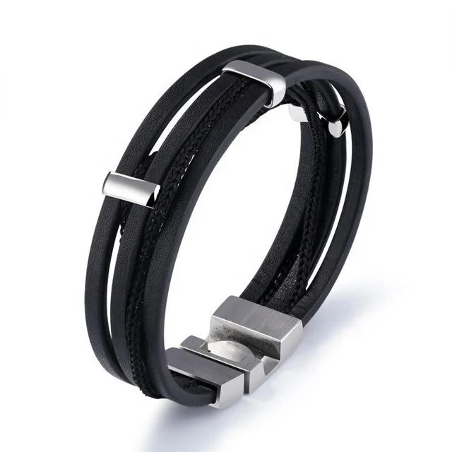 

Mens Leather Bracelet 100% Leather Cicret Bracelet With Projector, White