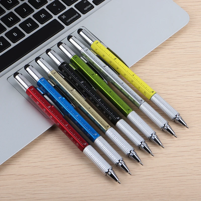 7 In1 Multifunction Ballpoint Pen With Modern Handheld Tool Measure ...