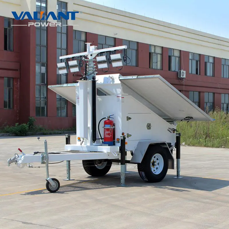 Portable Trailer Lights Tower 400/600 Watts Mobile Lighting System