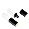 P-Lan Brand Stock 4.5ML Gold Top Empty Black Lipgloss Tube With Brush Applicator