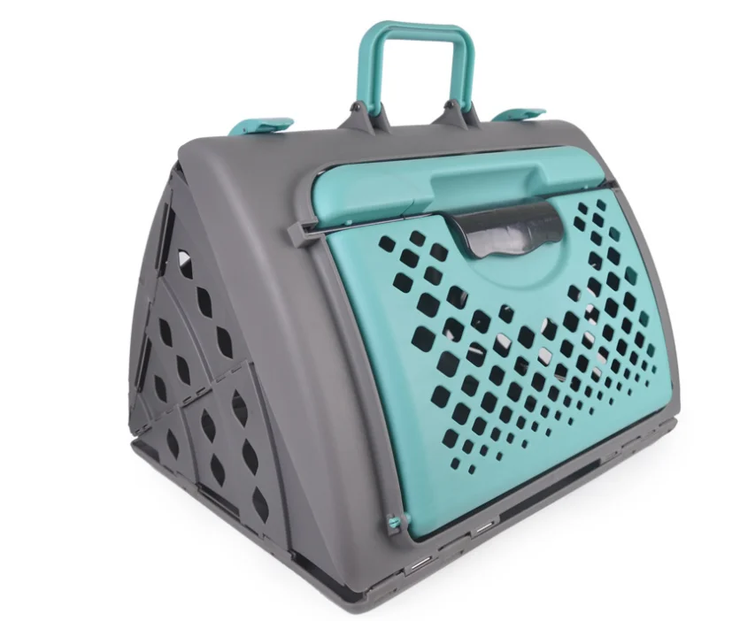 Plastic Collapsible Ventilated Cute Pet Products Outdoor Pet Dog Cage