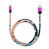 Fashion Flower PU Leather Charging USB Data Cable for iPhone Charger Cable