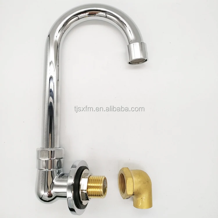 
NPT selling in The America Sanitary Kitchen Faucet Deck Spout Commercial knee valve foot valve water Faucet 