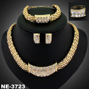 Las Banquet Star Necklace Earring Bracelet Ring Sets Golden Las Banquet Star Necklace Earring Bracelet Ring Sets Golden