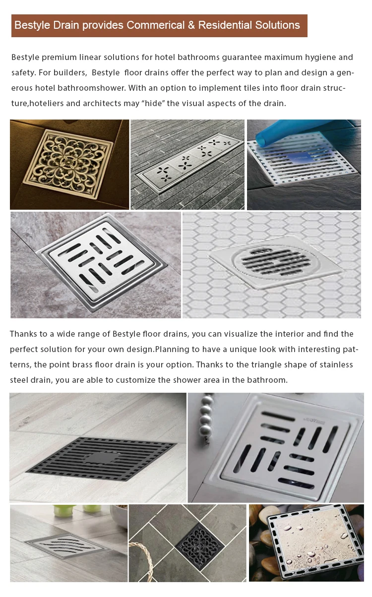Best Selling 304 Stainless Steel Automatic Airtight Bathroom Floor Drains