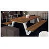 Arlau Timber Wood Picnic Table,Wood Outdoor Dining Set,Recycle Wood Dining Table For Restaurant