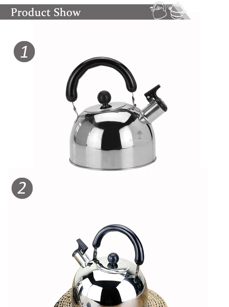 3.2QT(3-Liter) Stainless steel whistling stove top tea pot 