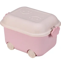 

promotional clothes cartoon design plastic storage box with lid , toy storage bin