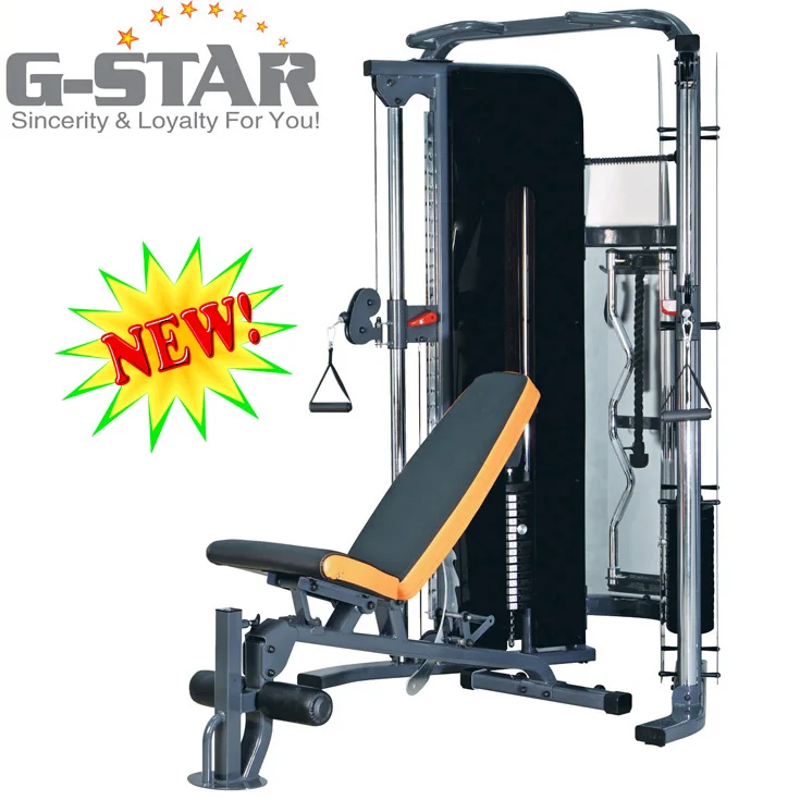 
GS-3005B Commercial 5 in 1 station home gym equipment 8 station multi gym 