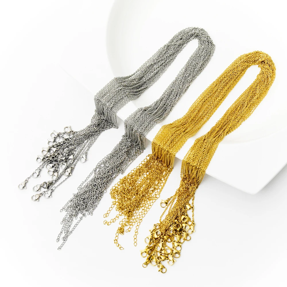

Yase stainless steel with golden and silvery chain for pendants or necklace wholesale best seller modern style chains, Gold and silvery