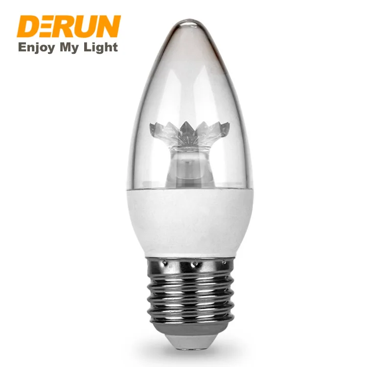 High Quality C37 C38 Clear E14 Led Bulb Clear Plastic Housing Candle ...