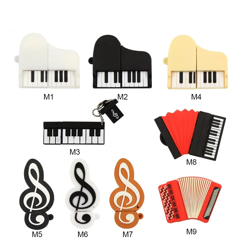 

Hot selling cartoon piano musical notes gift toys 32gb 64gb memory disk