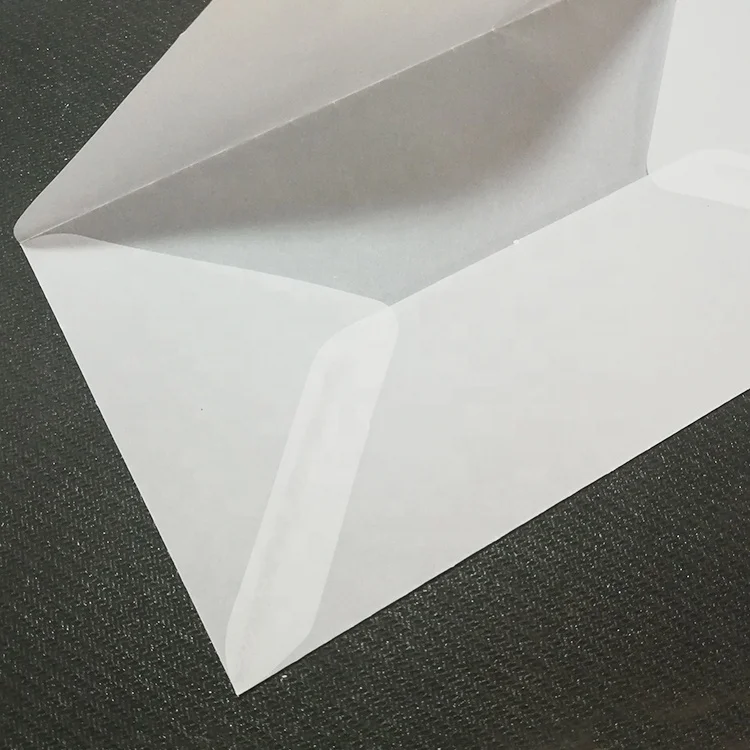 

Custom a5 transparent white butter paper jewelry envelope for gift card packaging