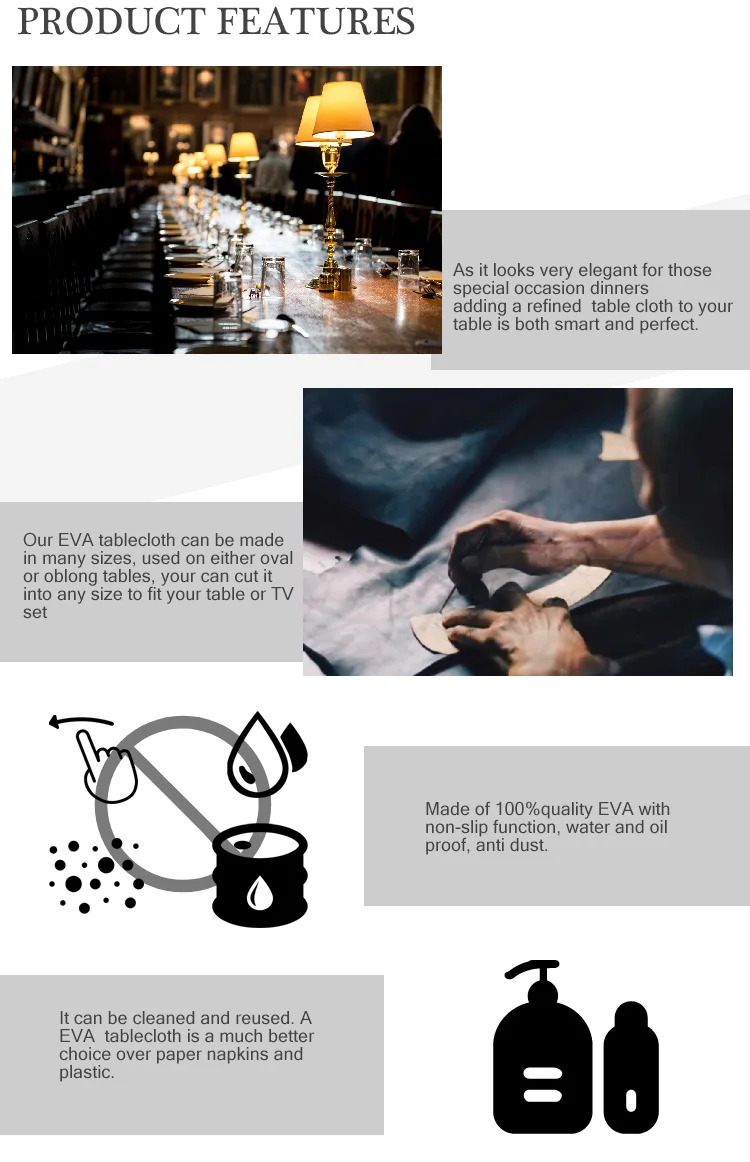 Superior quality wedding cloth roll cloth pad table mat waterproof