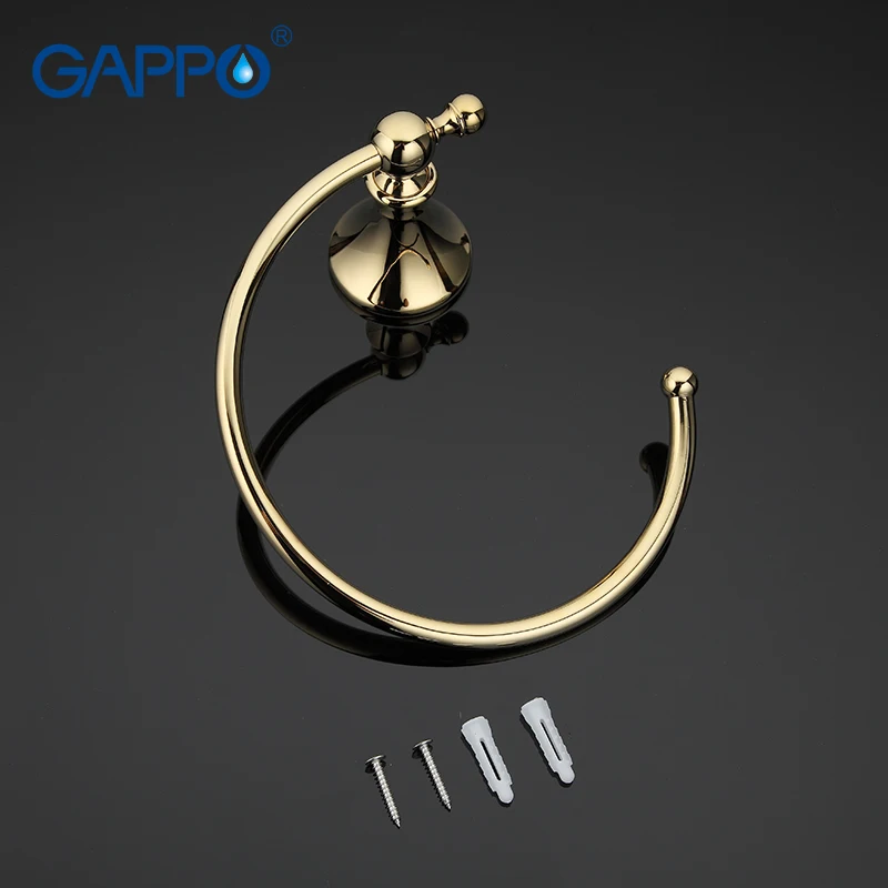 
Gappo 1 Set Modern Style Gold Ring Wall Mount Towel Ring Bathroom Accessories Bath Towel Holder Bath Hardware G1404 