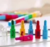 Multi section building block rainbow wax crayon