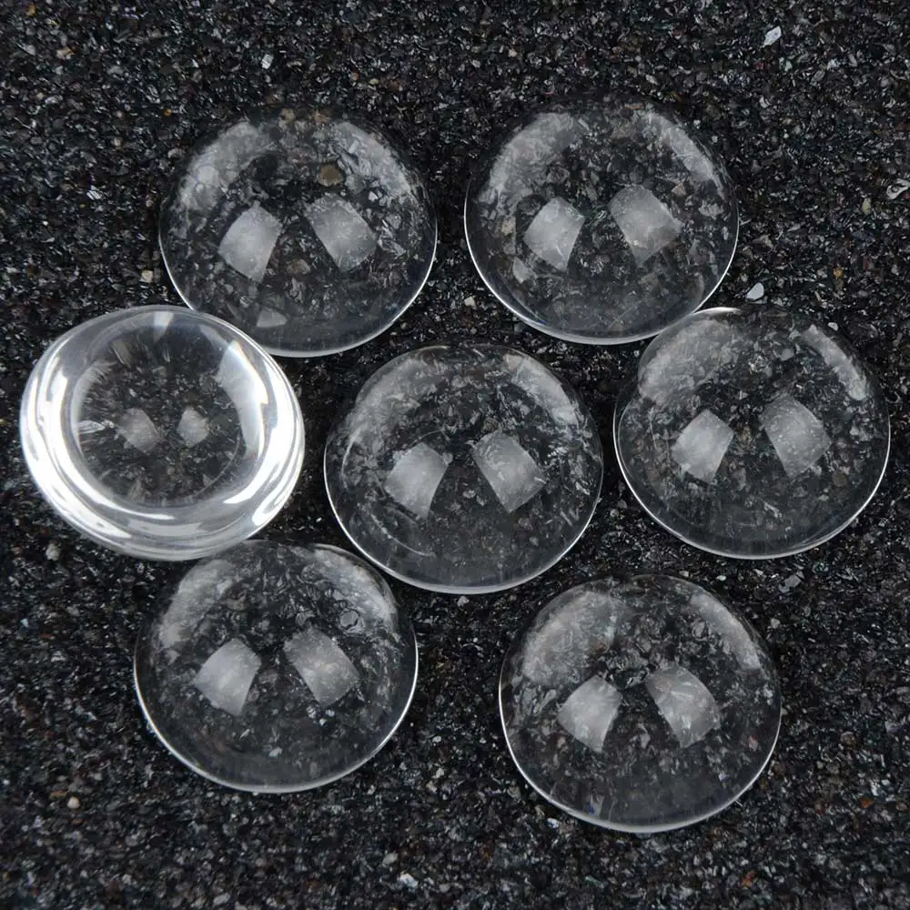 

Chanfar Round Clear Picture Glass Cabochons Dome 30mm for Pendant Tray, Transparent