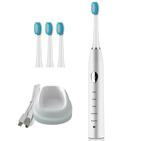 

Magnetic suspension sonic vibration electric toothbrush cleaning electric toothbrush, White