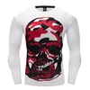 New Camouflage Skull 3D T-Shirt Men Compression Shirt Tees Top White Black Tshirt 3D Punk Style men tshirt