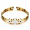 MECYLIFE Flexible Bangle Women's Zircon Snake Chain 18K Gold Bracelet
