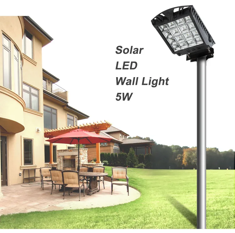 high quality school factory 5w solar led wall light