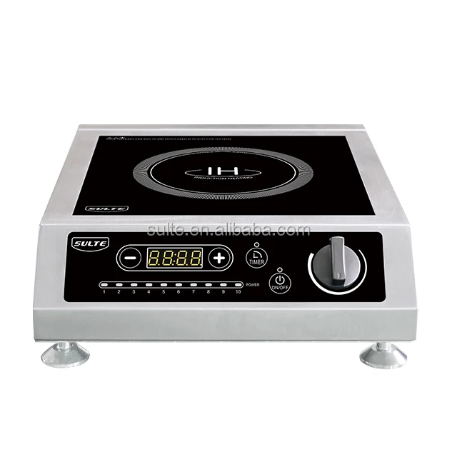 

Kitchen Appliance CE CB OEM Touch Button Panel 3500W Single Induction Cooker Burner, Silver and black