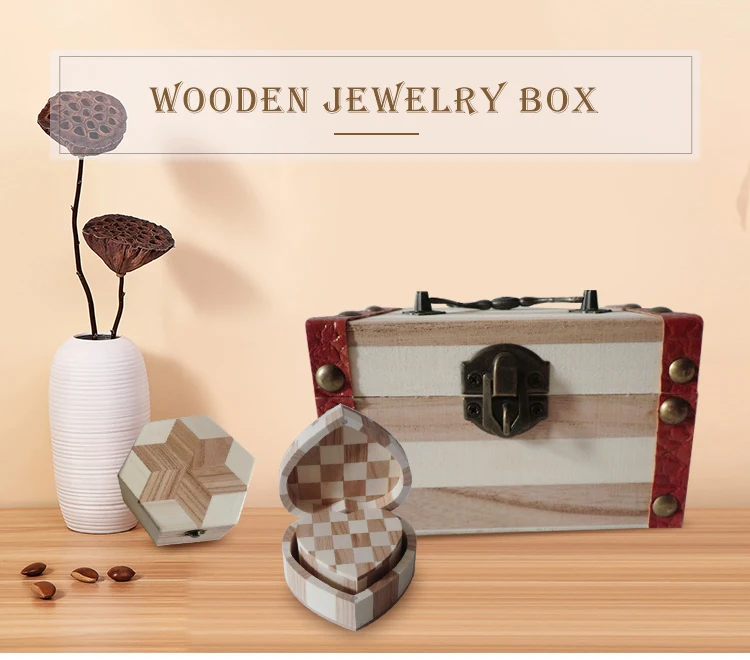 Custom Superior quality wooden small Ring jewelry box for gift