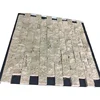 Rectangle wall beige splitface tiles marble split face travertine mosaic