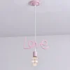 Couple Residential lighting LOVE letter chandelier living room pendant light