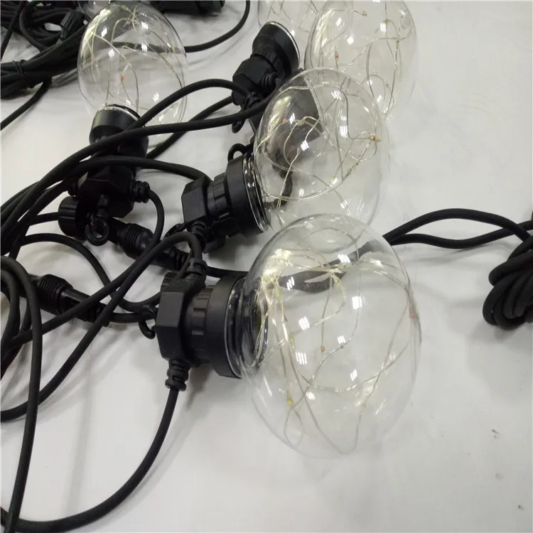 high quality  G80 Festoon Globe Bulbs  Garland Light for  indoor room  and outdoor  decor  Globe  LED copper wire  String Light