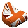 Cheap chair shaped customized big England flag bean bag