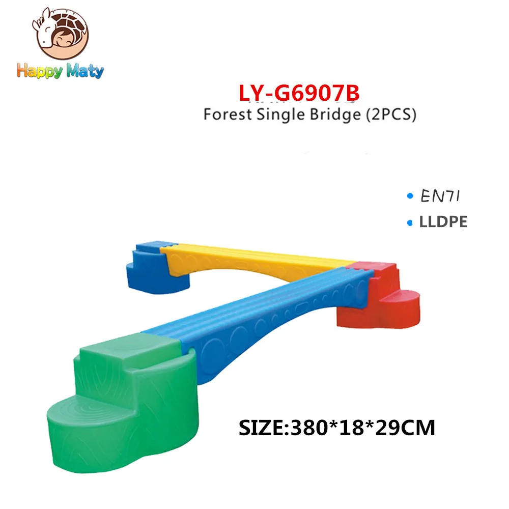 2019 Hot Sale Factory Price Plastic Single Bridge For Kids Toy Balance Beamgymnastics Equipment