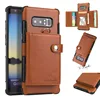 Shockproof card holder wrist strap leather mobile cell phone case mobile phone back cover housing for Samsung Note 9 Note9