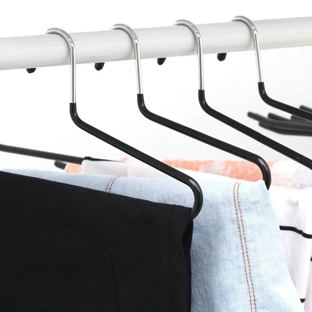 2020 Amazon Hot Sale Slacks Hangers Easy Slide Organizers Pvc Coating