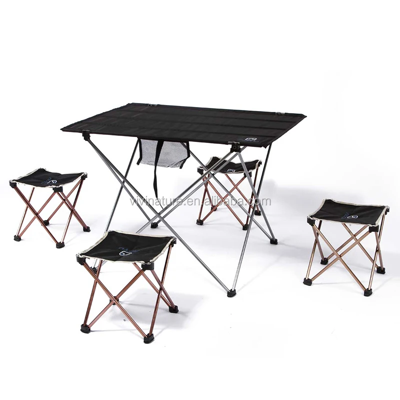 Vivinature Outdoor Lightest Folding Square Aluminum Roll Up Tables