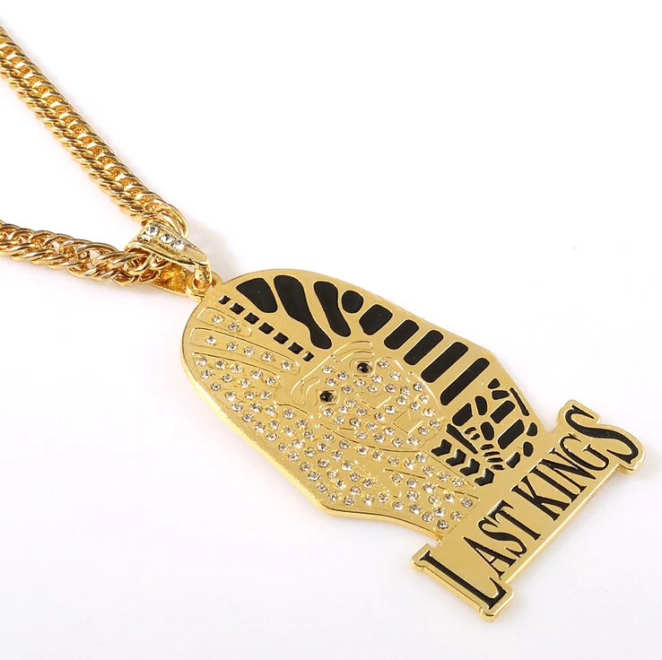 

Cool HipHop Gold Last Kinng Pharaoh Pendant Chain For Men