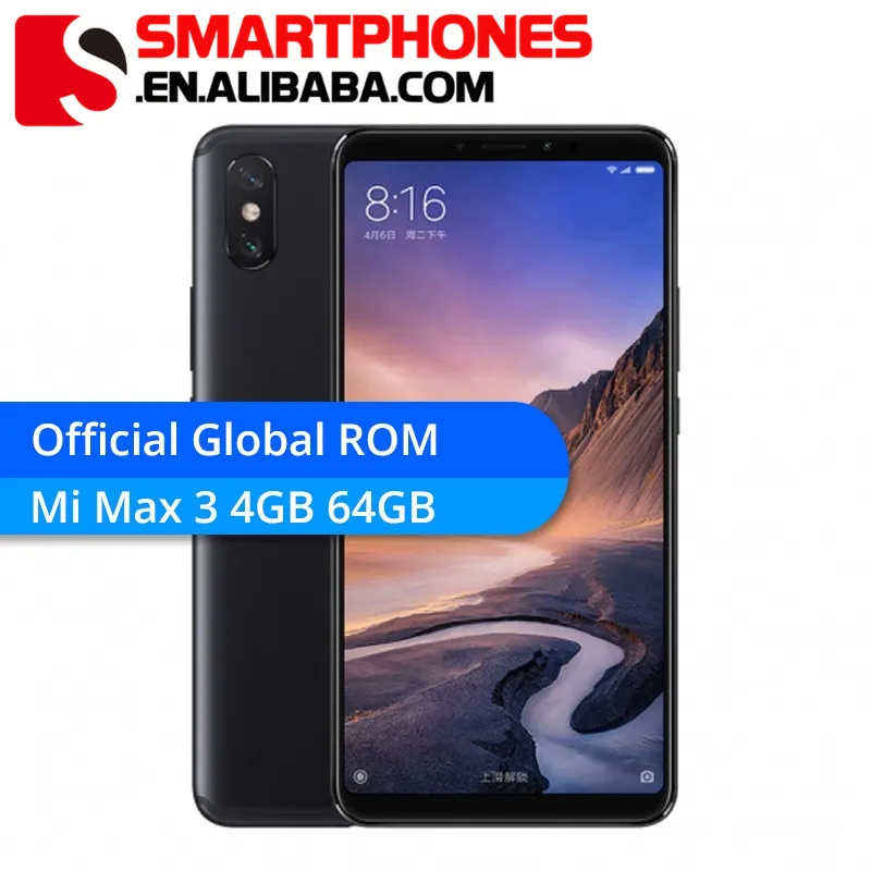 Xiaomi Mi Max 3 6.9 inch Full Screen Snapdragon 636 Octa Core 12MP Dual AI Camera Max3 4gb ram 64gb rom Smartphone