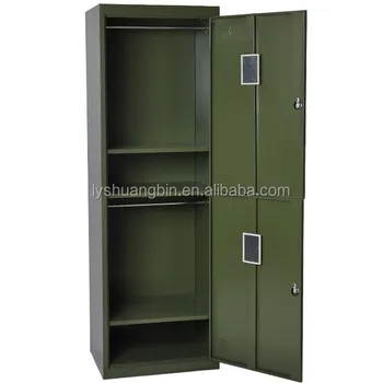 Luoyang Military Steel Metal Locker Green Color Metal Two Door