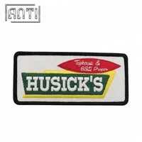 

Custom Design Letter Iron on back Embroidered Patches rectangle shape