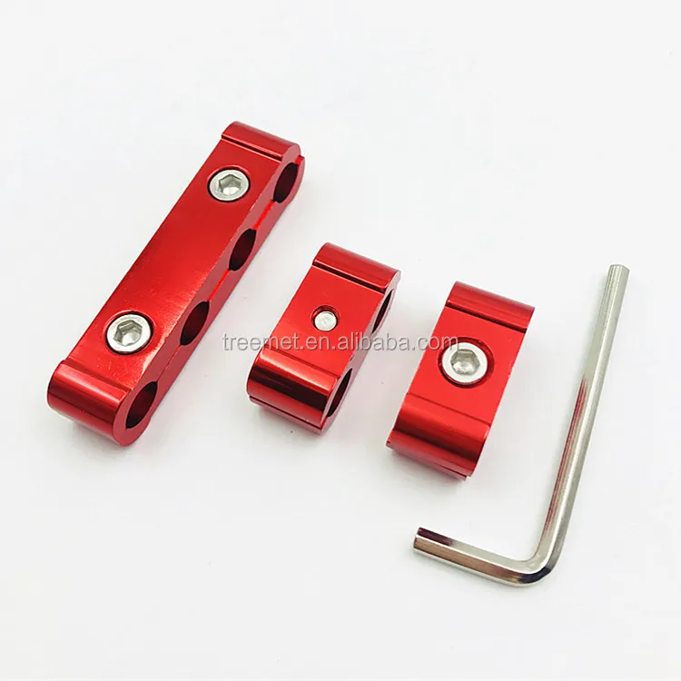 3PC NEO CHROME ENGINE SPARK PLUG WIRE SEPARATOR DIVIDER CLAMP KIT 8MM 9MM 10MM