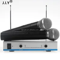 

J.I.Y Hot selling VHF professional wireless microphone system cheap karaoke microphone handheld style microphone