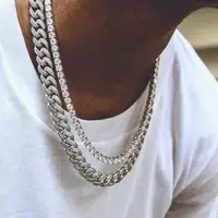 

2019 tennis chain gold filled mens long cz paved big wide cuban chain for cz tennis necklace jewelry for mens gift jewelry