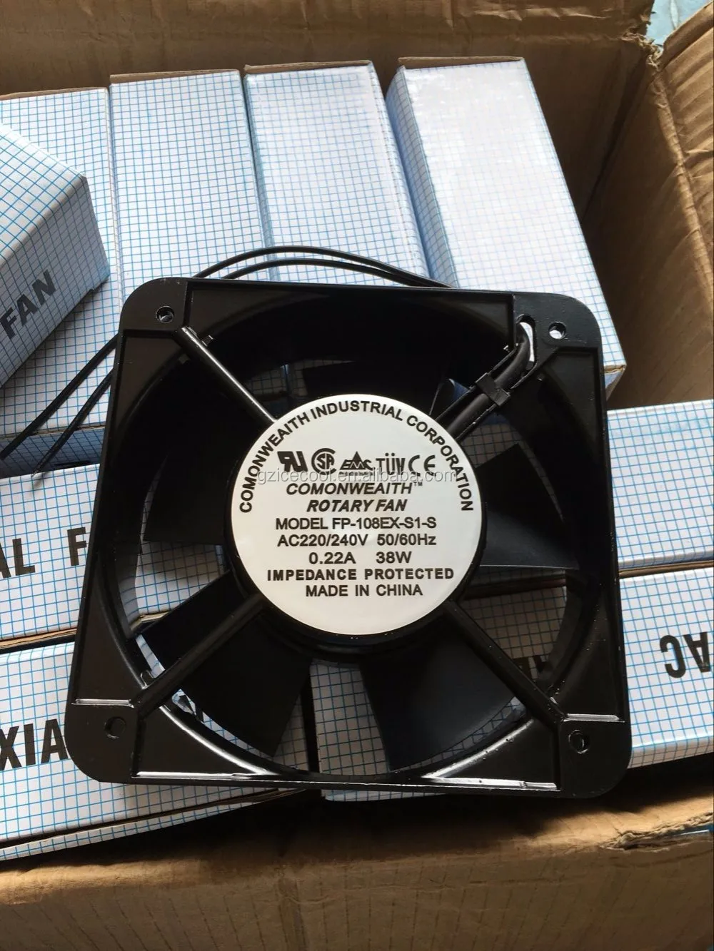 220v Comonweaith 15x15cm De Rotary Ventilador 38w Con Caja fp 108ex s1 b 380 V 5060 Hz 0,15 A 38 W AC ventilador