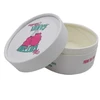 OEM full color printed hard cardboard packaging white round cylinder gift box
