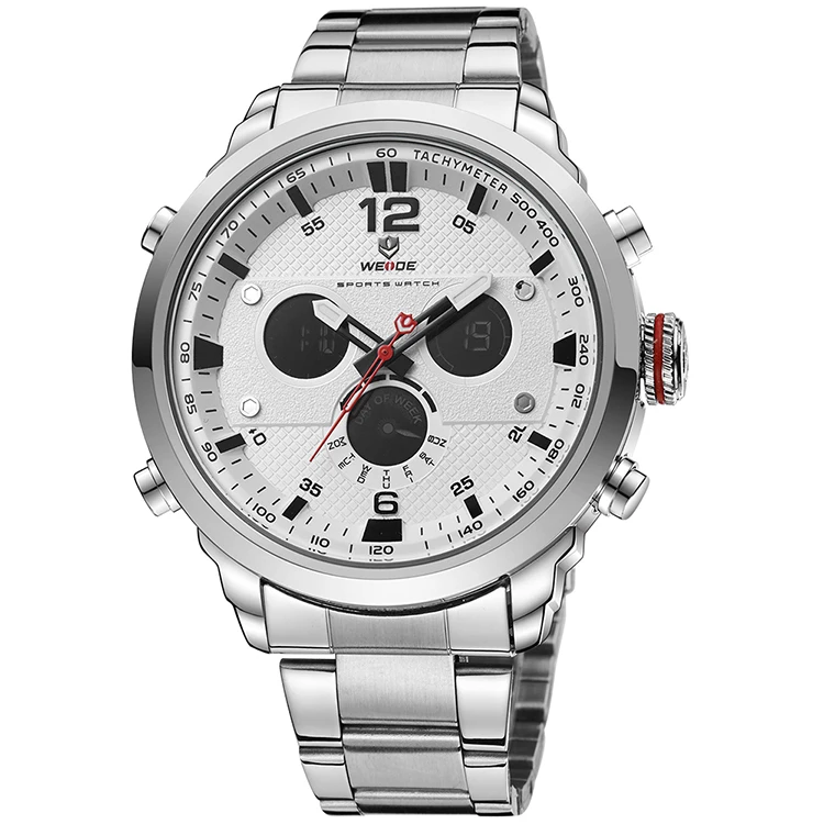 

WEIDE WH6303-2C wholesale wrist watches men dual time zone bezel japan movt time zone quartz watch