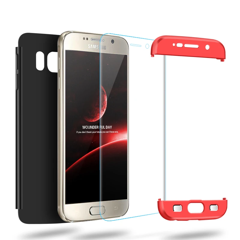 2018 hot sell 360 cover Removable 3in1 Hard PC Shield Back Cover Case for Samsung Galaxy S6 phone cases