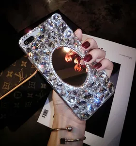Bling rhinestone diamond  mobile phone case  with mirror